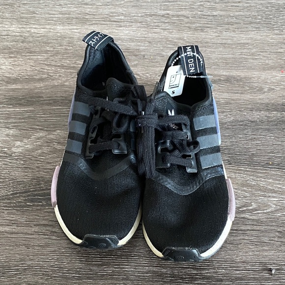 Adidas Black and Purple Athletic Shoes, Size 5 - Picture 2 of 6